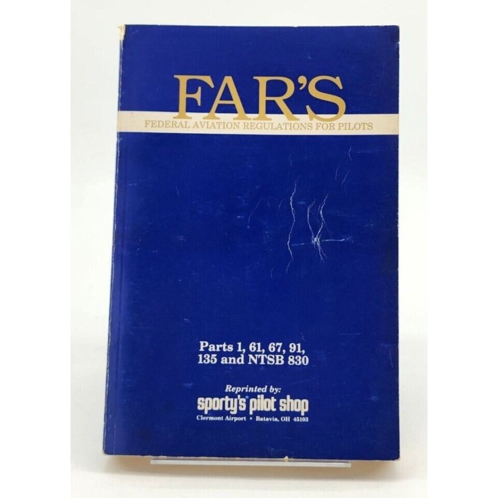 FAR'S Federal Aviation Regulations For Pilots 1991 Edition Book Sporty's